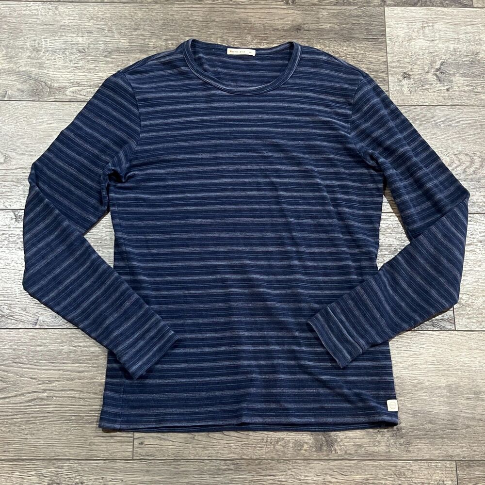 Vintage 2010s Marine Layer Striped Long Sleeve Shirt Made USA M/L